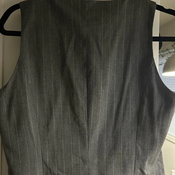 Pinstripe Tailored Vest Dress - Picture 8 of 9
